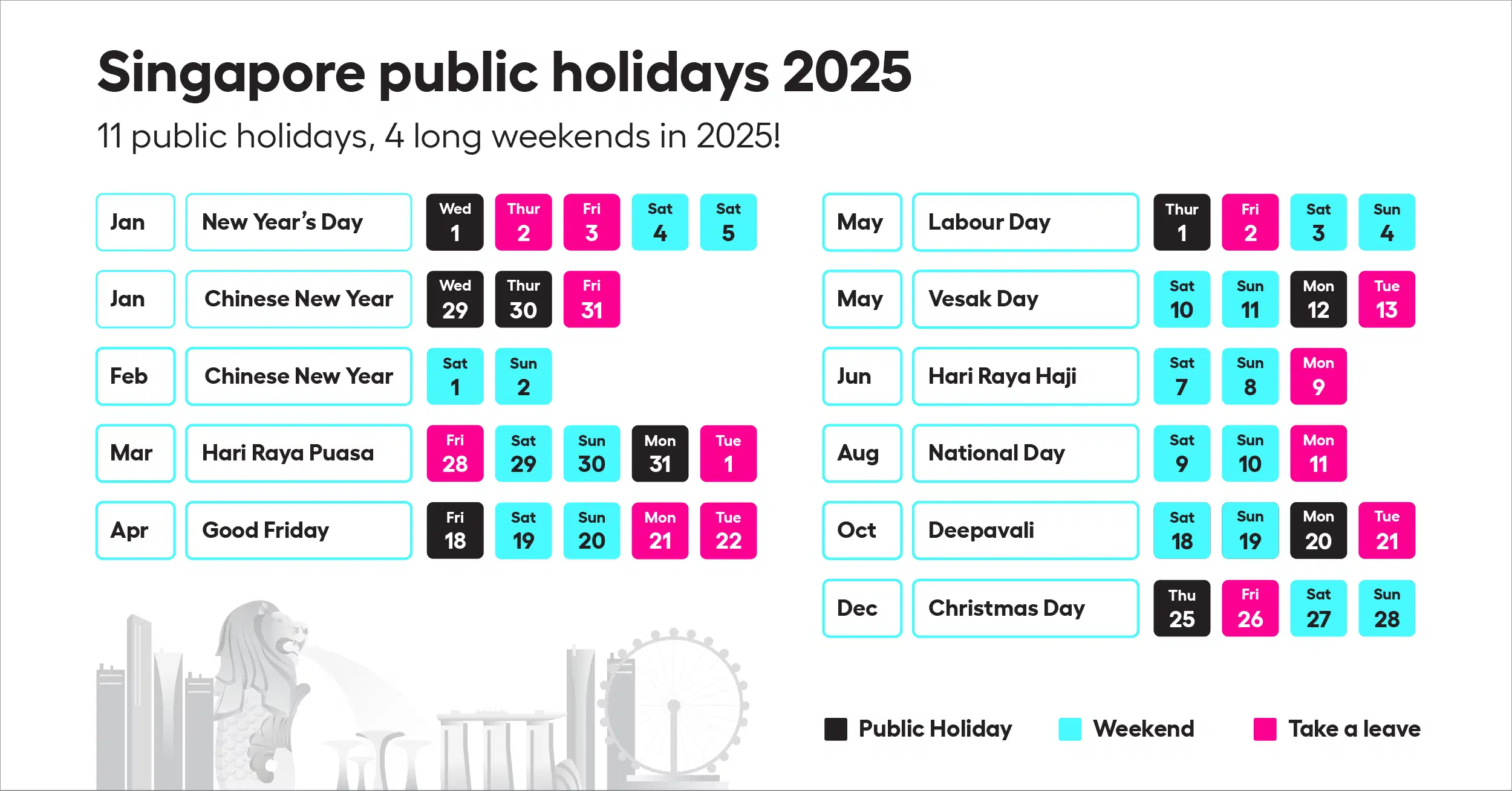 SG public holiday 2025